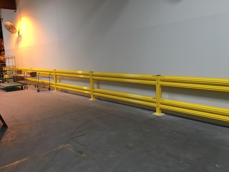 42'' High Column Double Guardrail Application