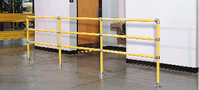 Handrail, pedestrian guardrail, personnel barriers, modular protective barriers