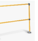 Warehouse Safety Handrail Yellow 2 Rails